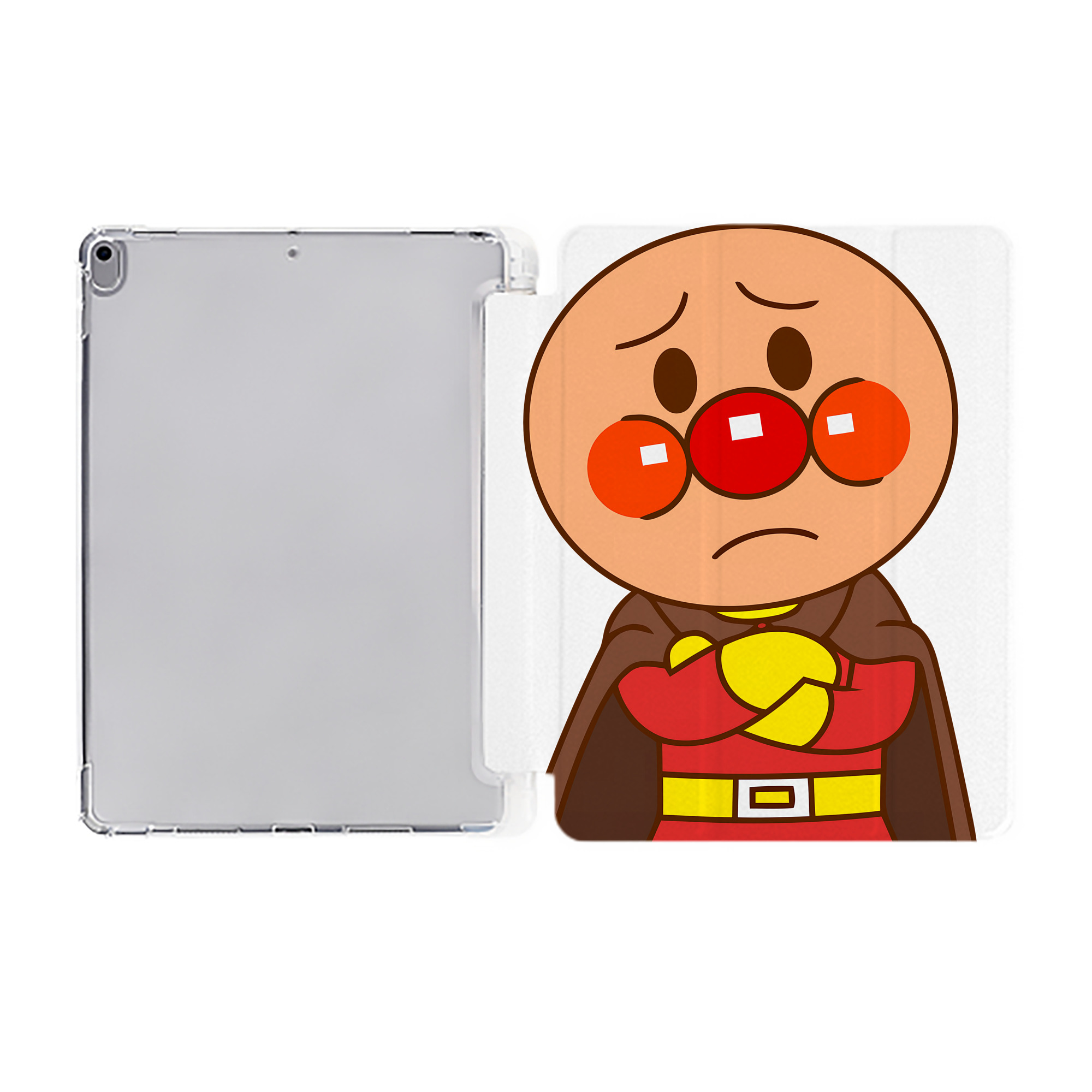 （画像用） アンパンマン Anpanman IPad ケース ペン収納付き 三つ折りスタンド PUレザー×シリコン 対応機種9.5/10.5/10.9インチ